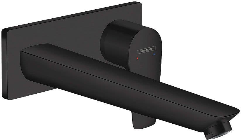 AFWERKSET 1GREEP MENGKRAAN LAVABO MUUR TALIS E HG 225MM MAT ZWART