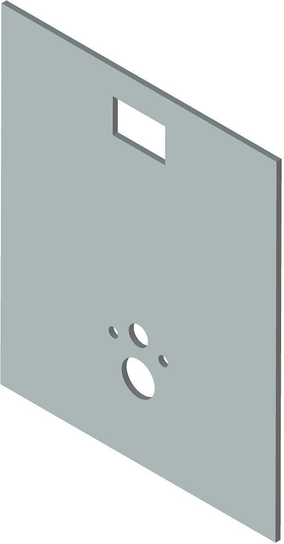Achterwand voor voorzetwand wallfix OLI120 Mdf PASPARTOE