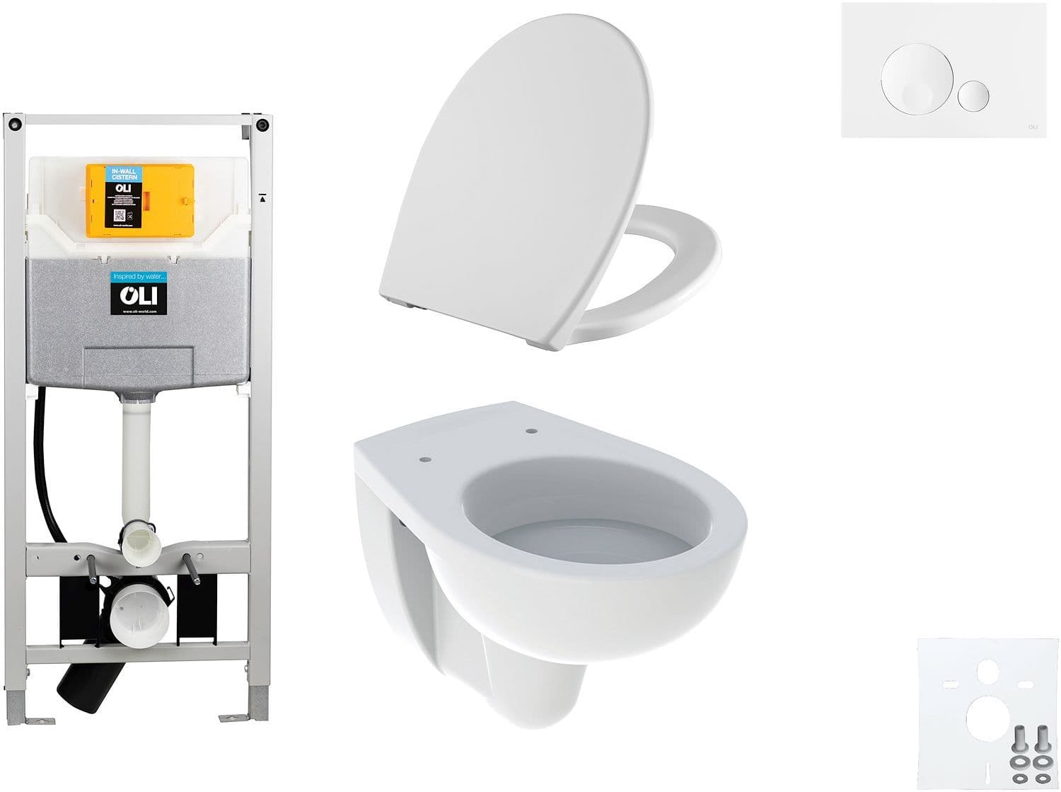 WALLFIX OLI HANGWC BASTIA D600 SOFTCLOSE + LIFT-OFF GLOBE WIT