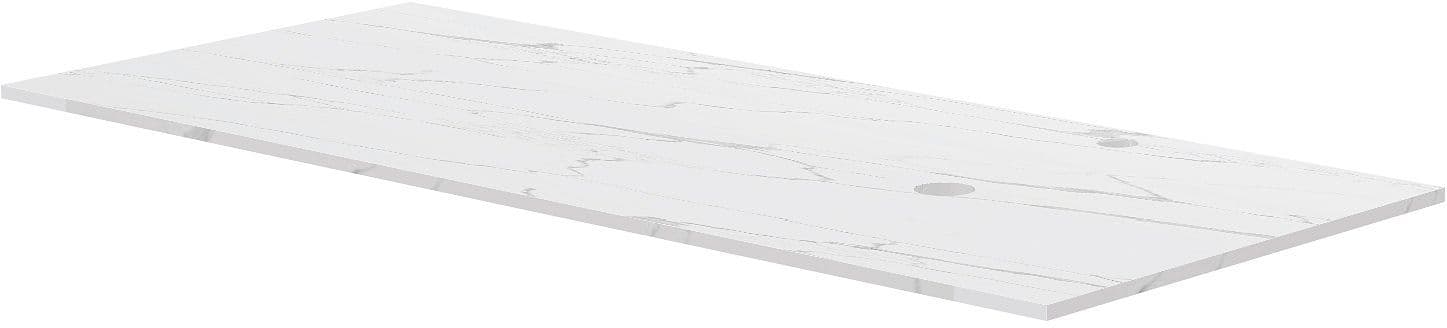 TABLET KERAMISCH MARMER PURO B120 H1,2 1AFVOERGAT/KRAANGAT RECHTS WHITE CALACATTA