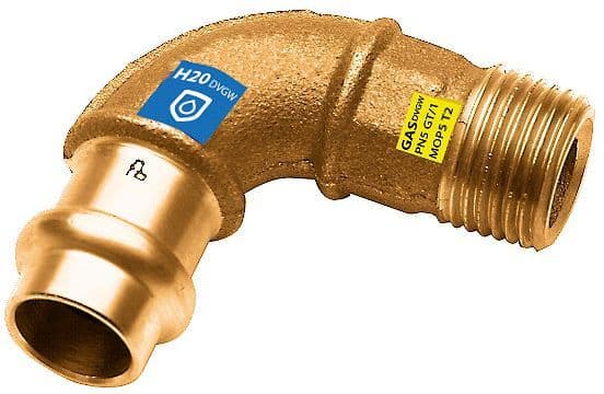 Elleboog 22MM - 3/4"M frabopress securfrabo combi