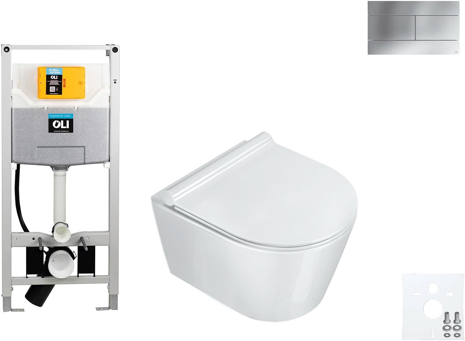 WALLFIX OLI HANGWC ZERO 46 CATALANO SLIM MAT CHROOM