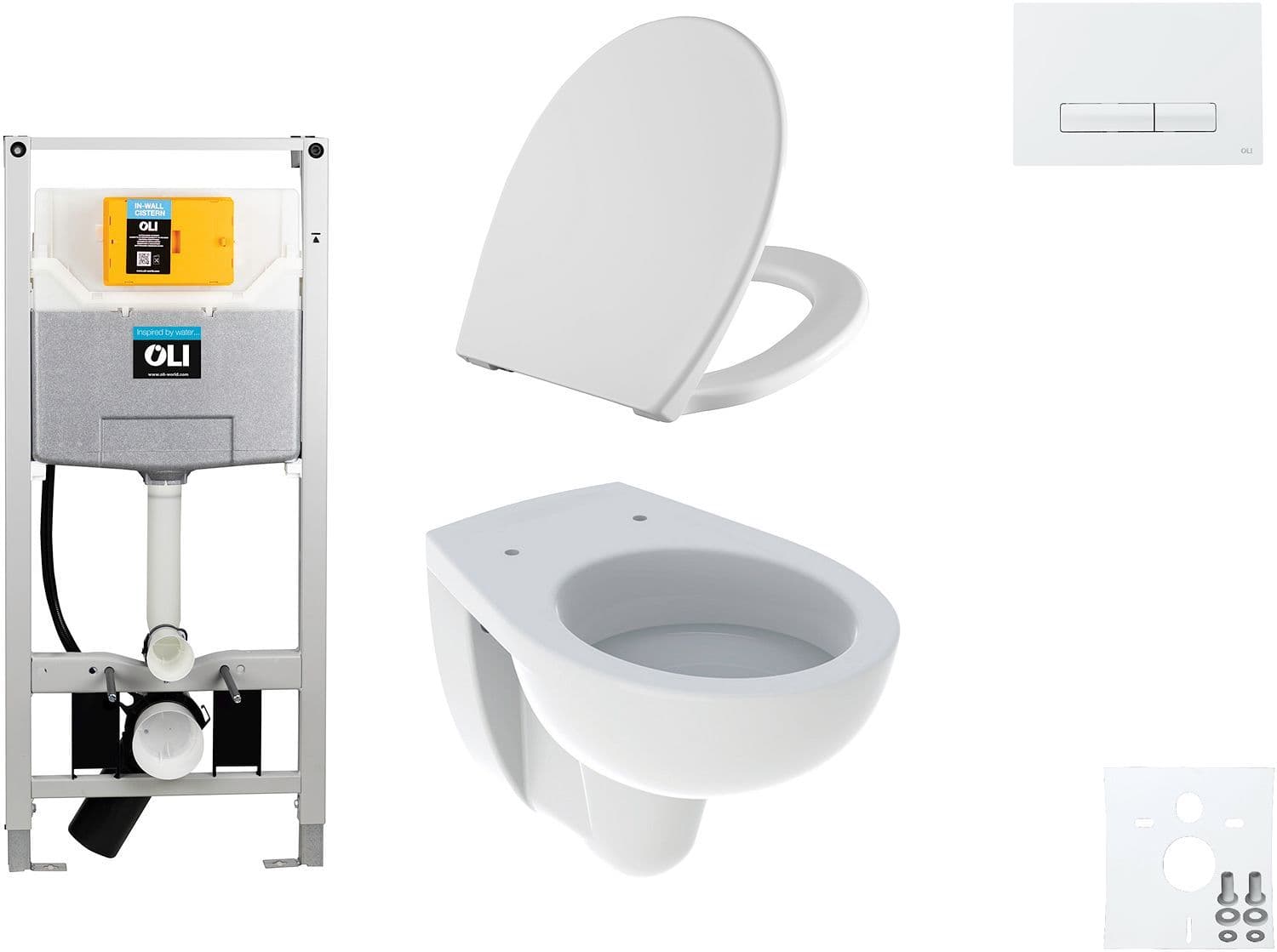 WALLFIX OLI HANGWC BASTIA D600 SOFTCLOSE + LIFT-OFF GLAM WIT