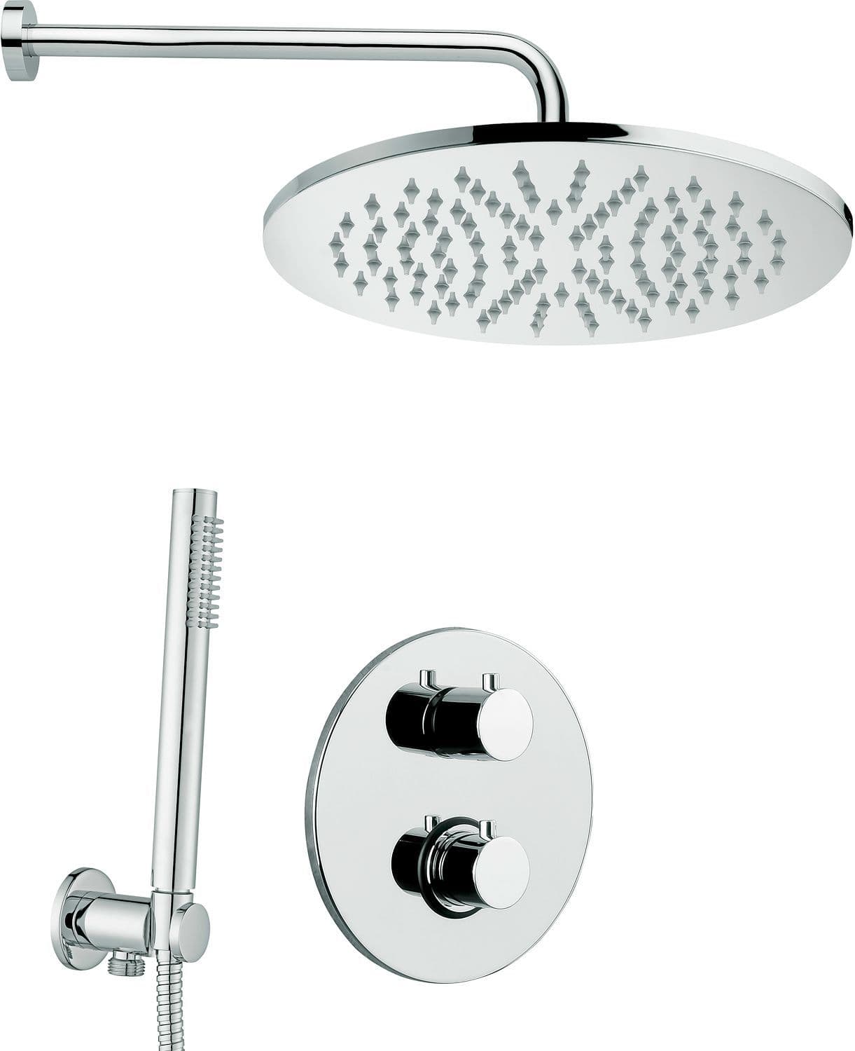 Combinaison douche a encastrer + douche arrosoir paffoni inox