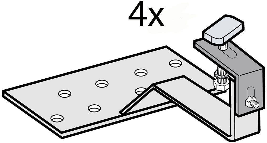 Montageset voor kepers (4ST)PANEEL remeha opbouw klassieke pannen