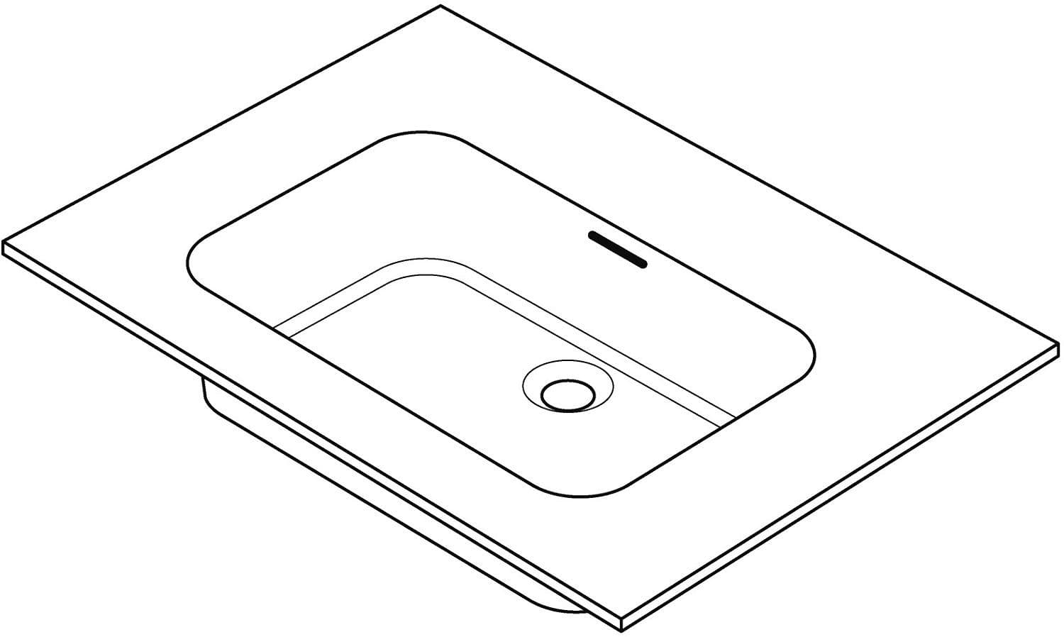 Tablet combo/molto/puro 90X50CM Solid wit