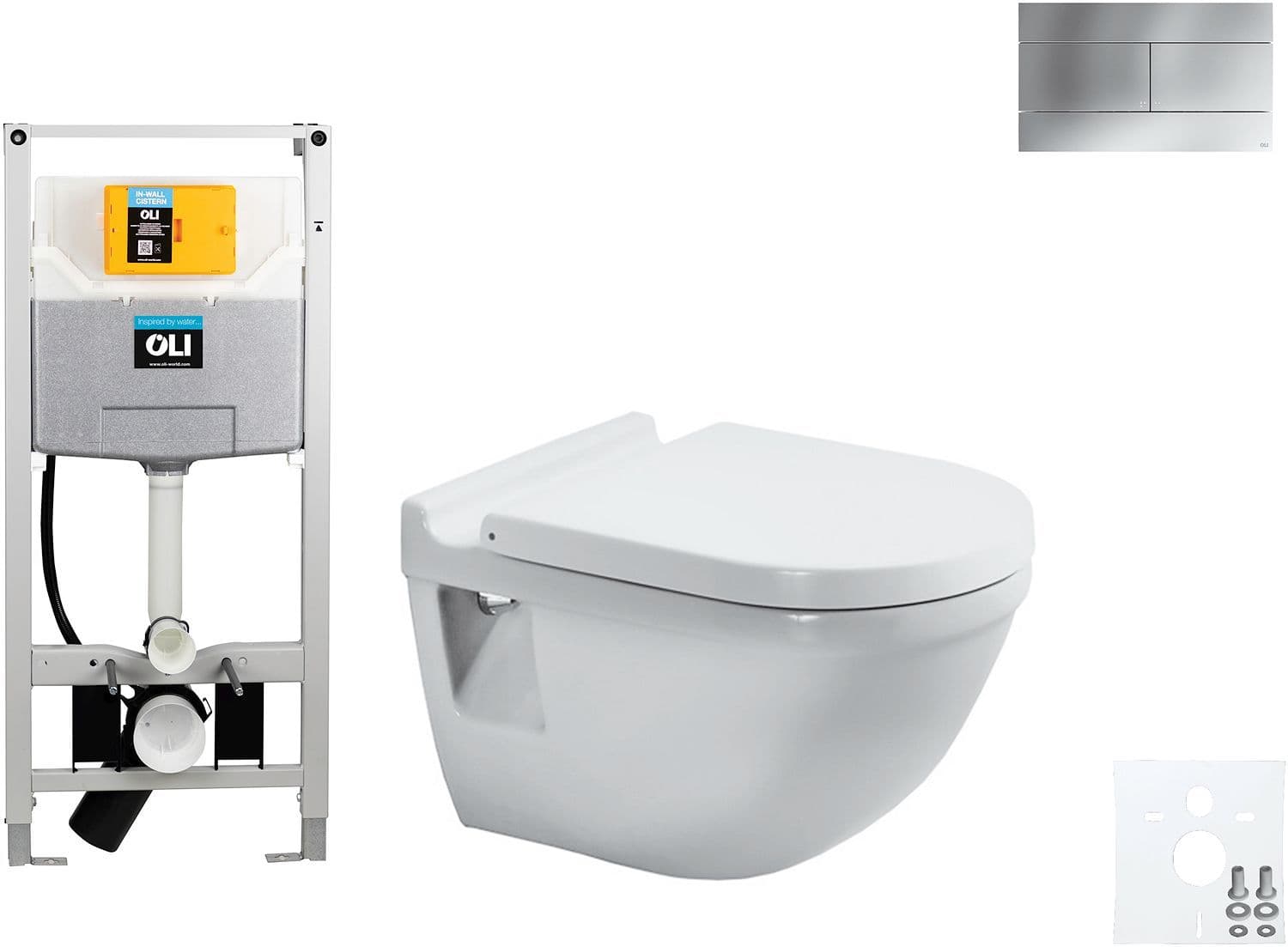 WALLFIX OLI HANGWC STARCK 3 DURAVIT SLIM MAT CHROOM