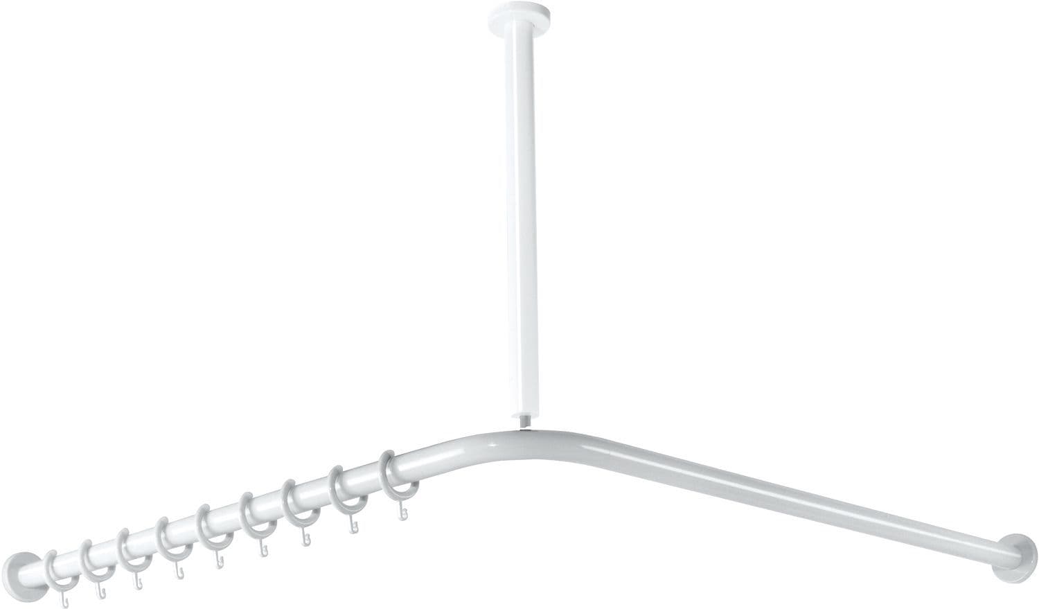Prt-rideau equerre Hewi 801 100CM blanc
