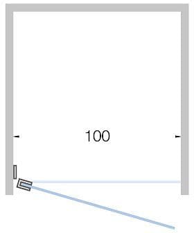 Porte pivotante niche close > 100CM H 200CM chrome-clair