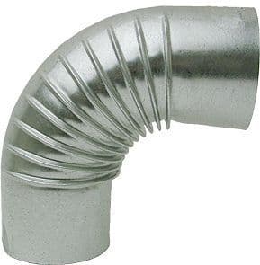 Coude galva 90° 125MM
