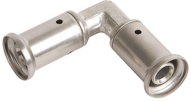Elleboog 26MM messing pers Henco