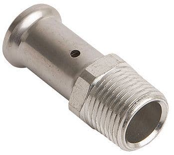 Puntstuk 26MM-4/4"M messing pers Henco