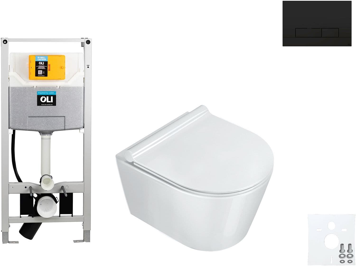 WALLFIX OLI HANGWC ZERO 46 CATALANO GLAM MAT ZWART