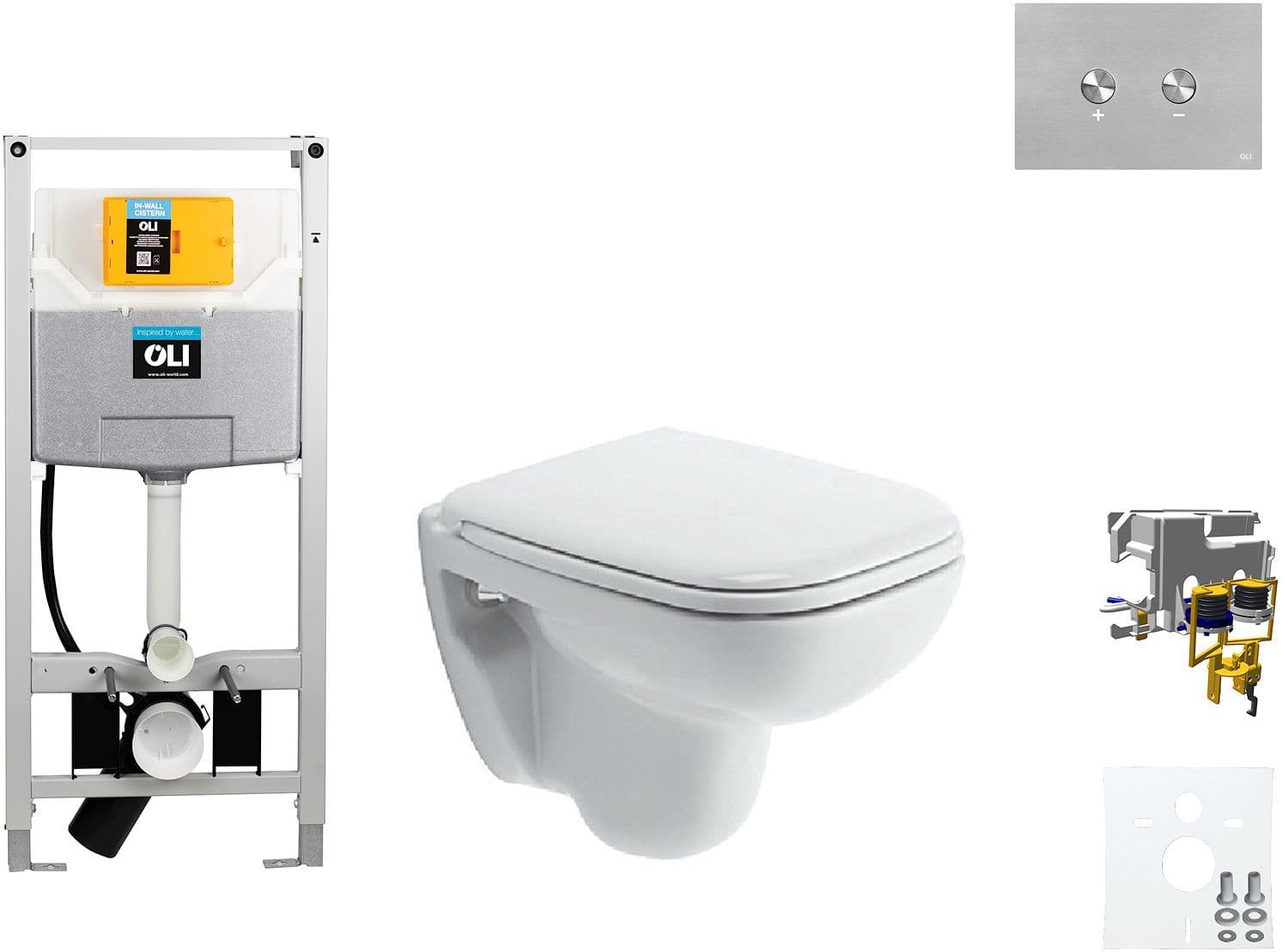 WALLFIX OLI HANGWC D-CODE COMPACT DURAVIT CODE BLINK INOX