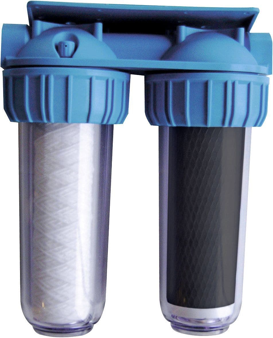 Duplex FF40 fijn- + koolstoffilter voor regenwater Honeywell kit