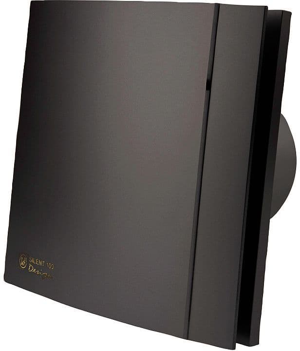 Badkamerventilator + timer SILENT-100 crz grey design s&p