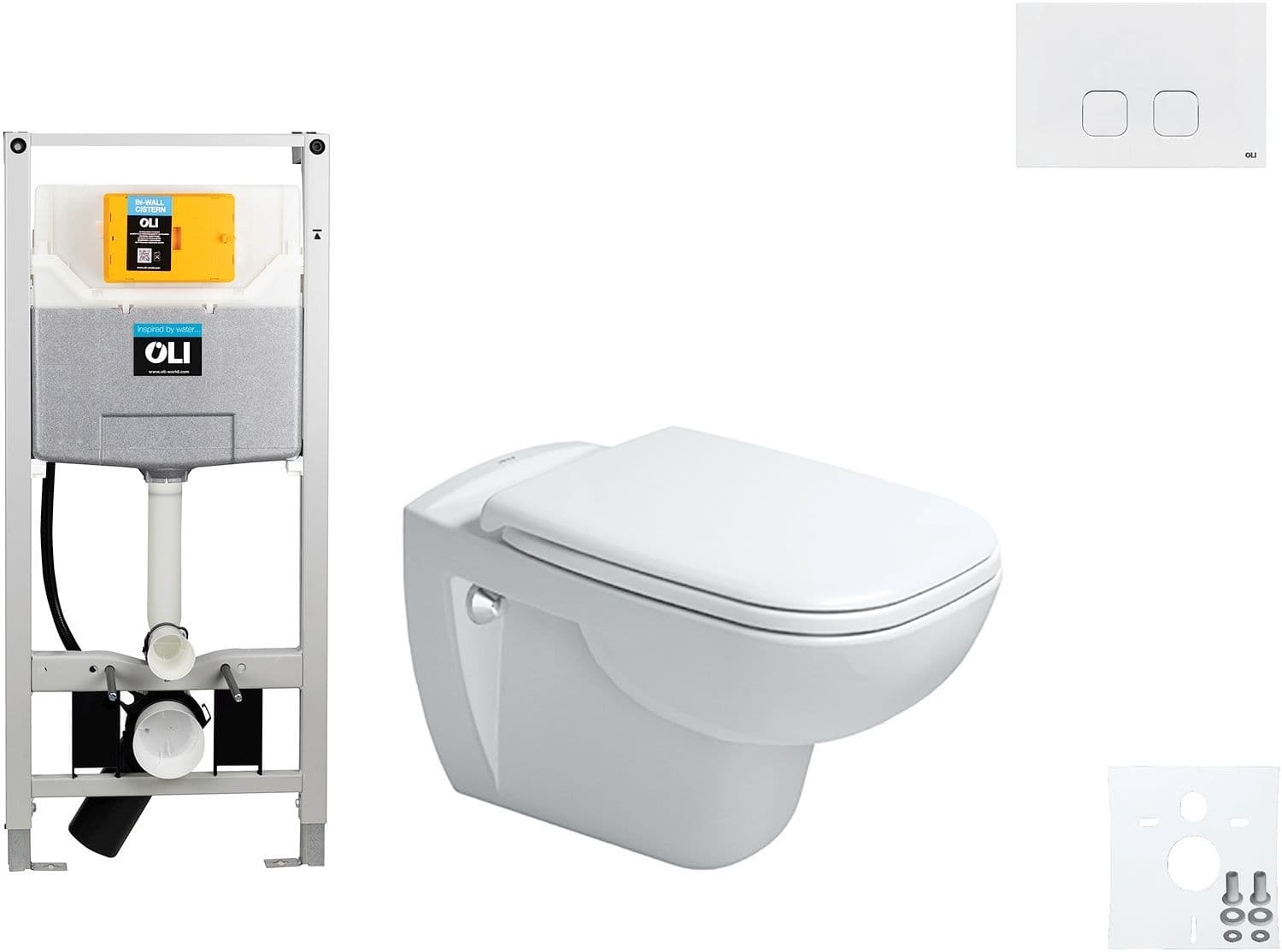 WALLFIX OLI HANGWC D-CODE DURAVIT CODE SOFT-CLOSE PLAIN WIT