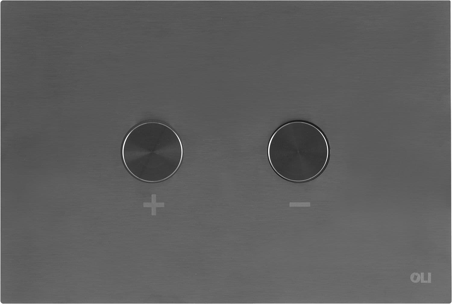 DUWPLAAT 2-TOETS BLINK PNEUMATISCH GUN METAL + OMBOUWSET
