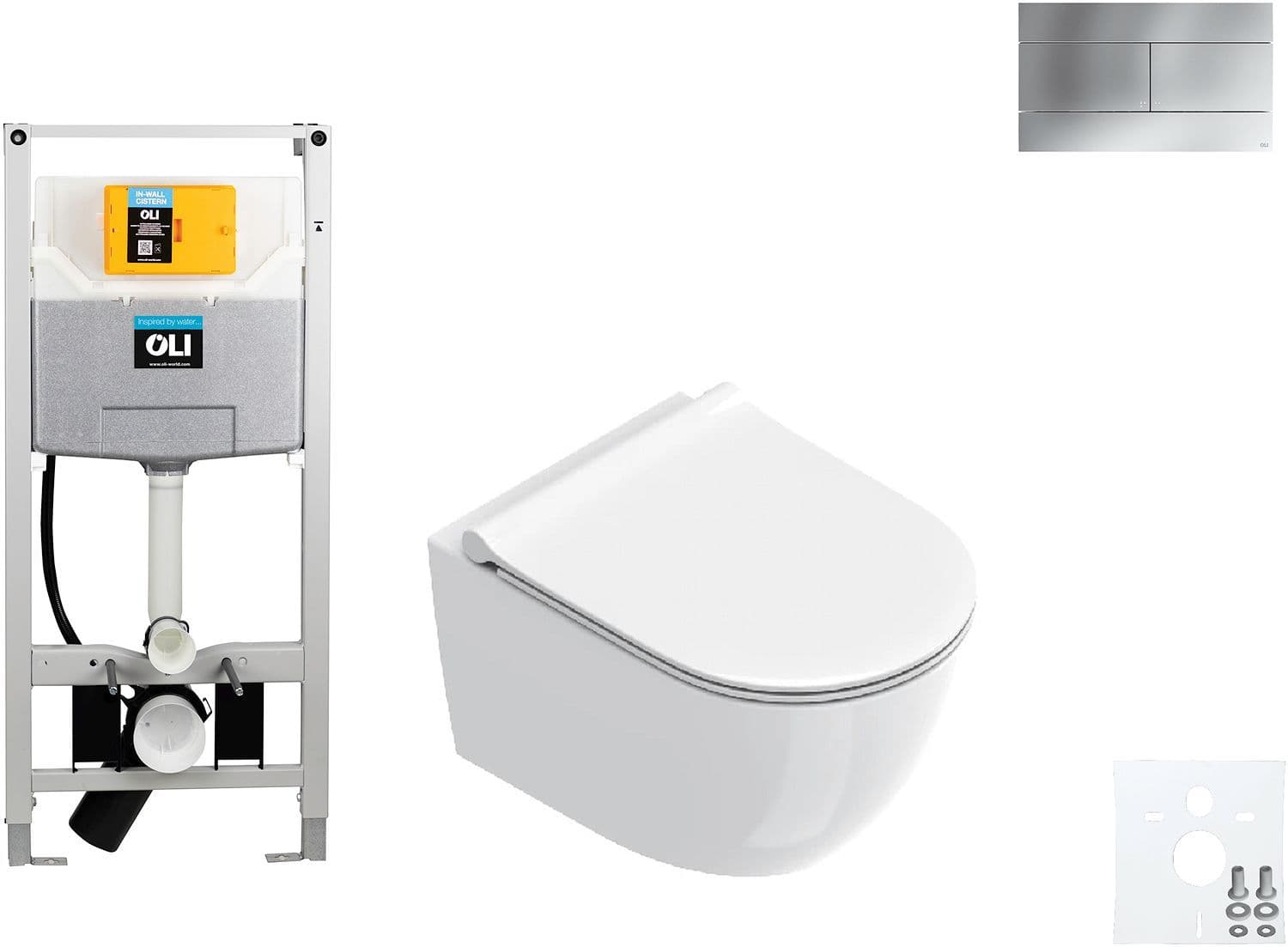 WALLFIX OLI HANGWC SFERA 50 CATALANO SLIM SEAT SLIM MAT CHROOM