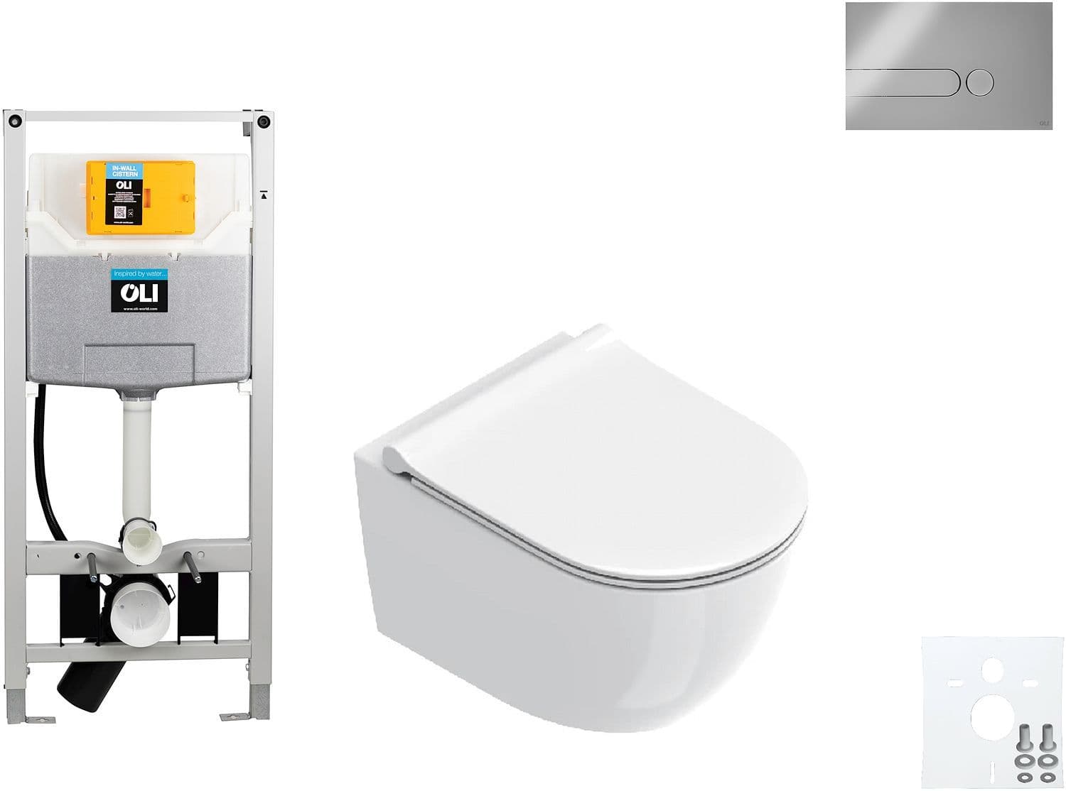 WALLFIX OLI HANGWC SFERA 50 CATALANO SLIM SEAT IPLATE MAT CHROOM