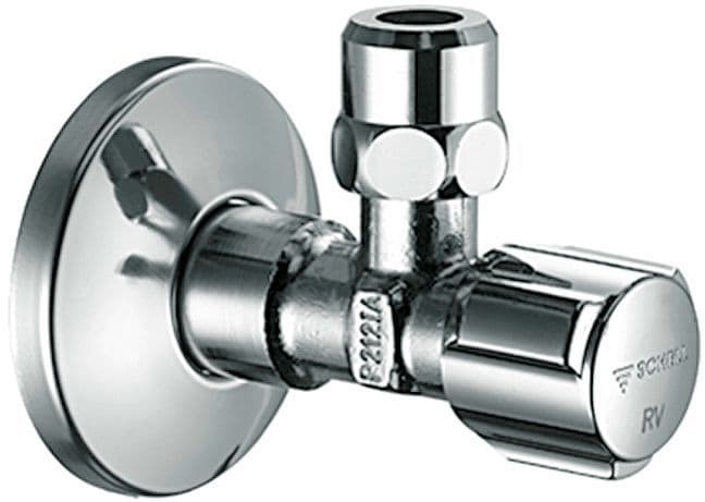 ROBINET D'ARRÊT EQUERRE SCHELL BELGAQUA 1/2" CHROME
