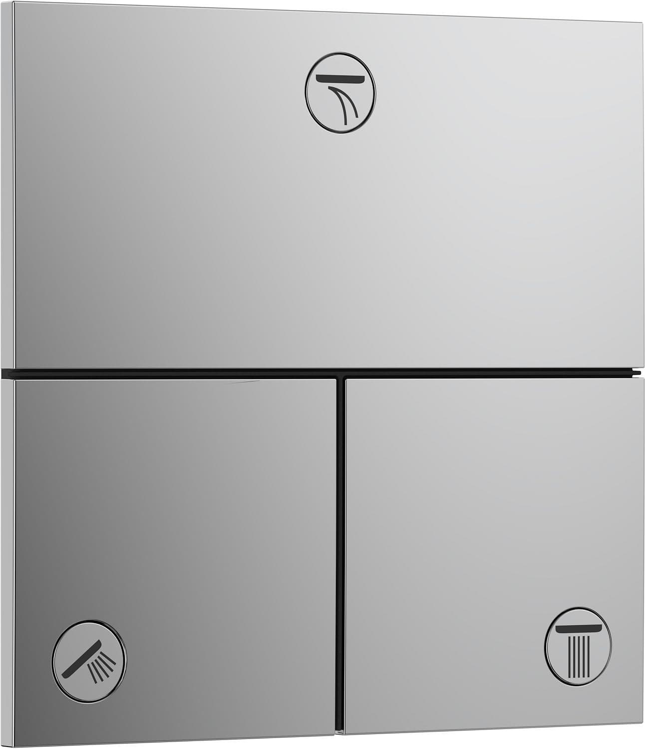 Afwerkset omsteller voor 3 functies Comfort E HG chroom
