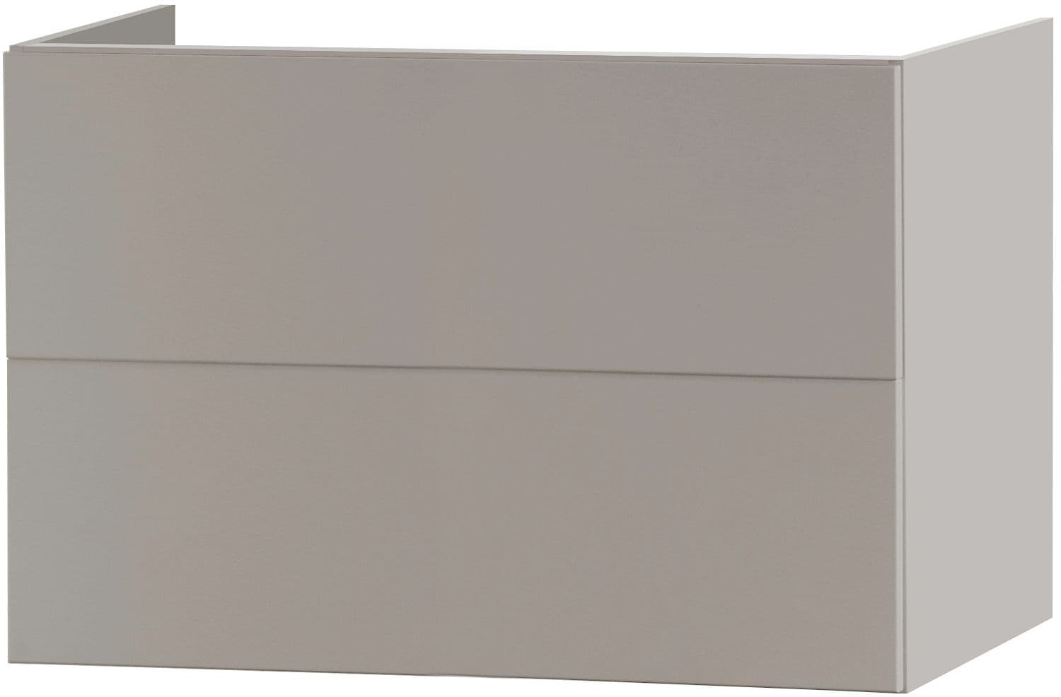 ONDERKAST PURO 2 LADEN 90CM PUSH-OPEN SATIJN GRIJS