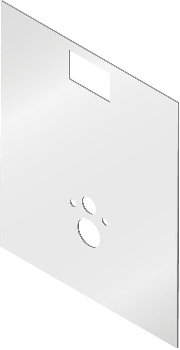 Voorzetwand systemfix/duofix acryl PASPARTOE wit glans/satijn