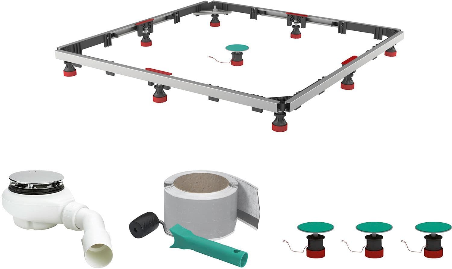 MONTAGESET DOUCHE TOT 120x120 9CM 51L/MIN