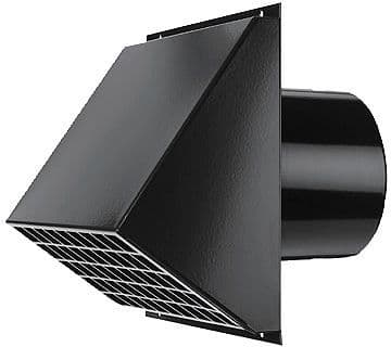 MUURDOORVOER D-VENTILATIE 160MM ZWART