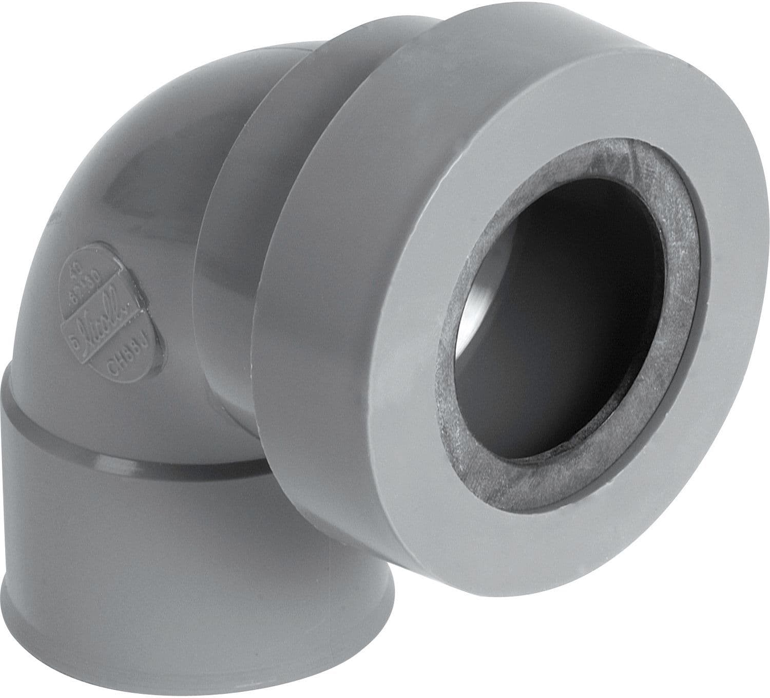 PVC elleboog + dichting ff 90° 40MM-40MM