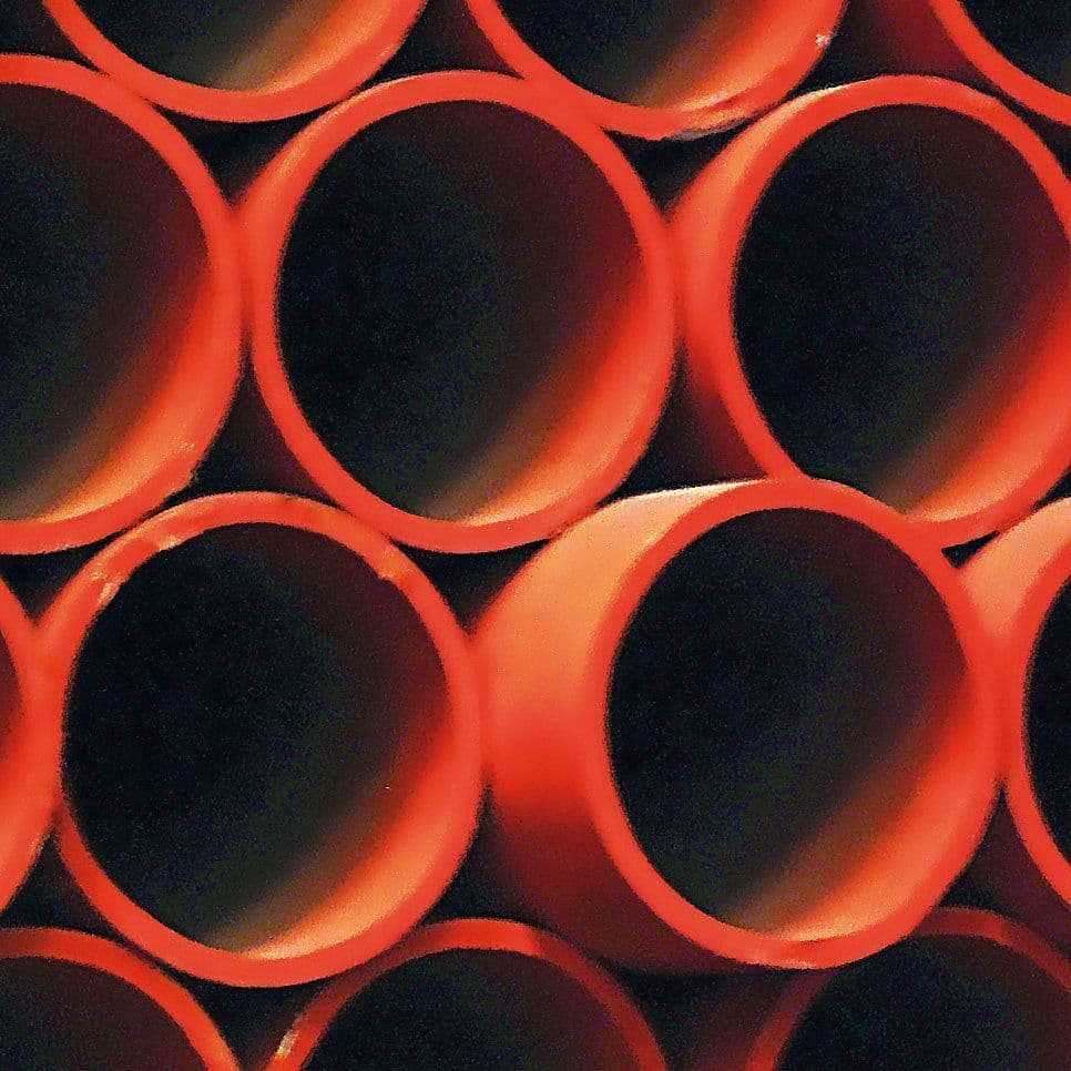 Stalen isomedium buis EN10255M gemenied Rood 5/4"-42,4MM lengte 6M