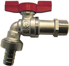 Dubbel dienstkraan +vlinder Rood giacomini 1/2"