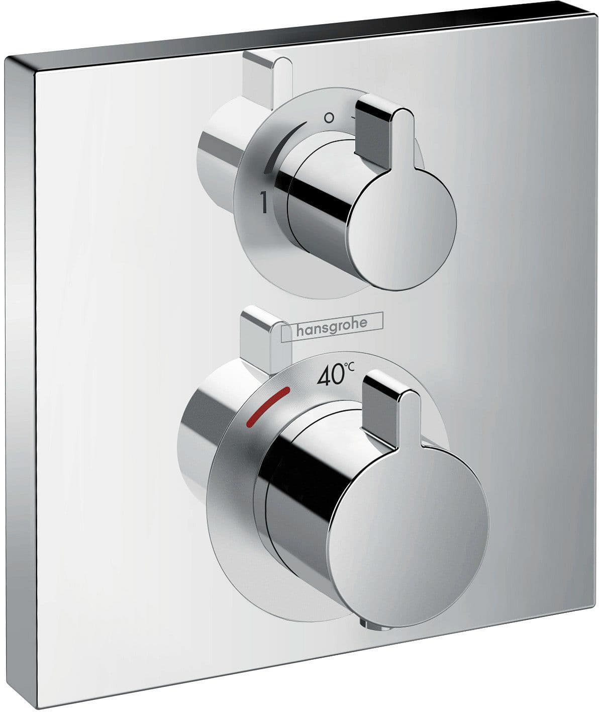 Set de finition thermostat+inverseur Ecostat Square HG chrome