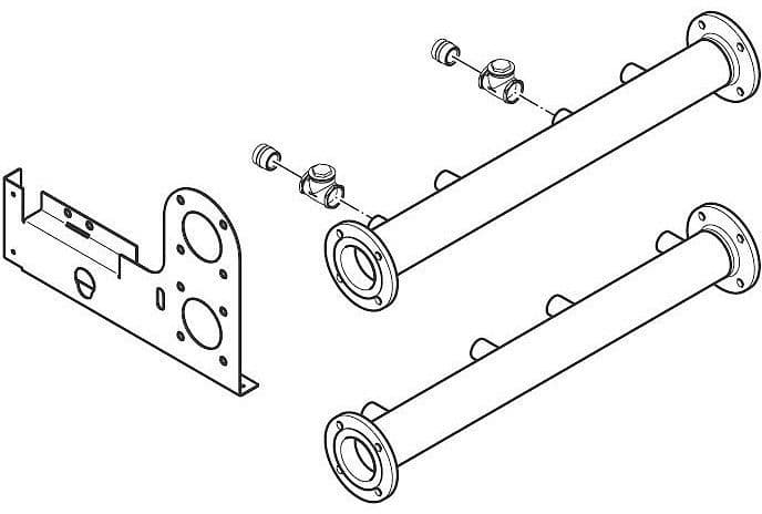 Hydraulische collector uitbreiding voor 2-4 ketels DN65 Vaillant