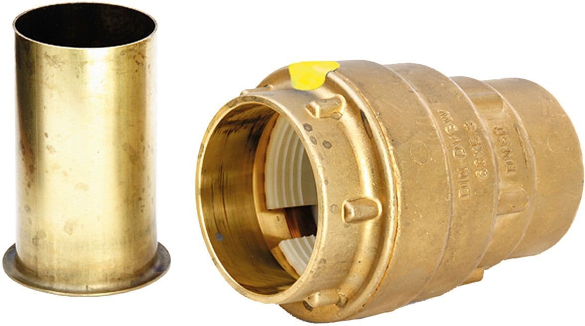 Pe-push fitting gas + huls 1"F-32M