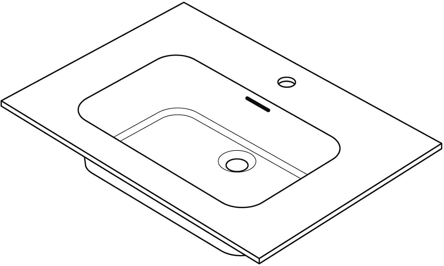 Tablet combo/molto/puro 140X50CM 1 lavabo kunstmarmer wit